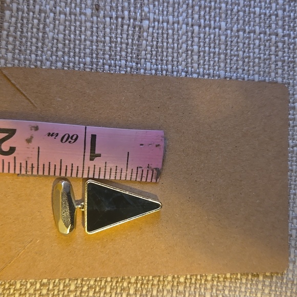 Kendra Scott Vivian Drop Earrings In Black Obsidian With Gold - Picture 6 of 9